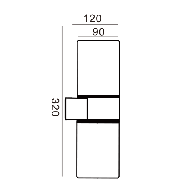 Dobbelt rund glasvæglampe HR60464 Dobbelt rund glasvæglampe HR60464