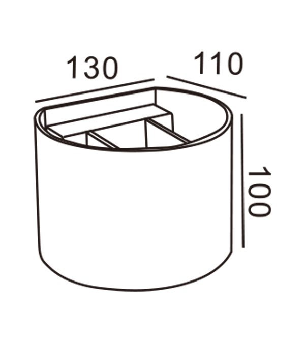 130 Semi Circle To-vejs dæmpende væglampe HR60431-G9 130 Semi Circle To-vejs dæmpende væglampe HR60431-G9