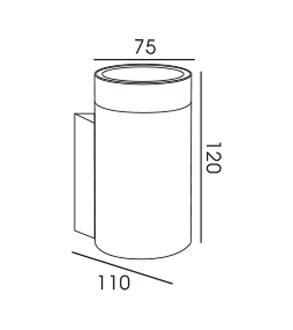 60 aluminiumsrør envejs væglampe (AK Special Base) HR60253 60 aluminiumsrør envejs væglampe (AK Special Base) HR60253