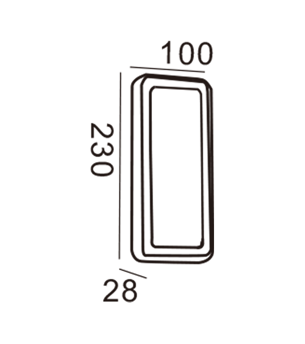 Apple væglys-rektangel HR20022 Apple væglys-rektangel HR20022