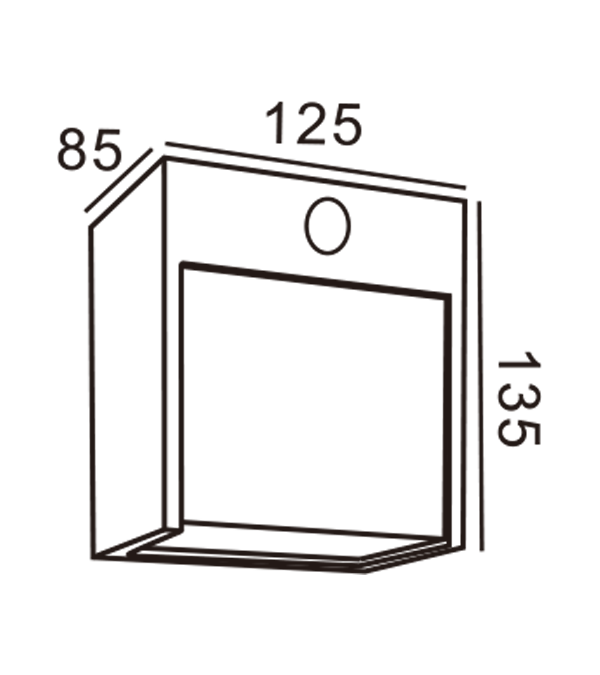 125 Square induktionsvæglampe HR60421S 125 Square induktionsvæglampe HR60421S