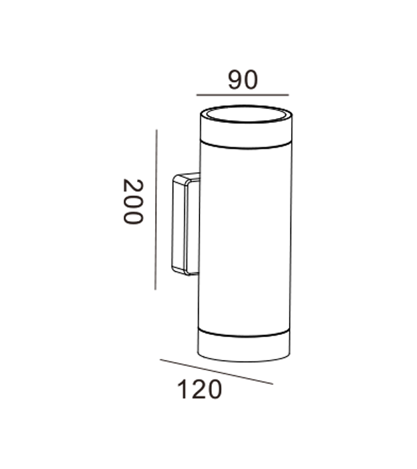 Dobbelt hoved rund væglampe HR60294 Dobbelt hoved rund væglampe HR60294