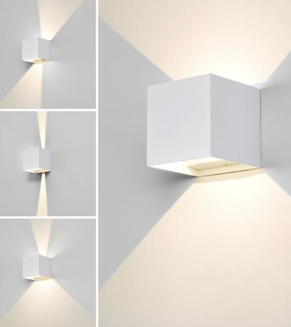 100 Square LED Tovejsdæmpende væglampe HR60432-LED 100 Square LED Tovejsdæmpende væglampe HR60432-LED