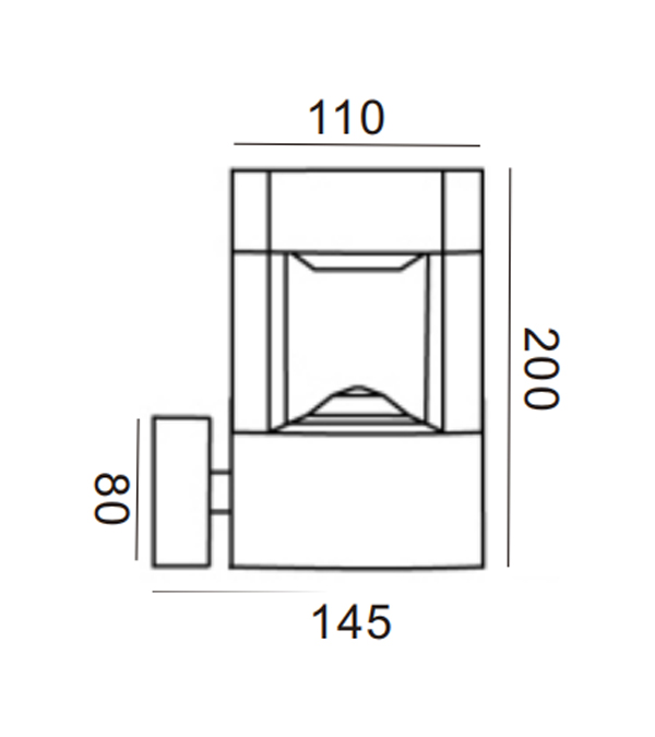 110 Square GX53 Væglampe HR60032 110 Square GX53 Væglampe HR60032