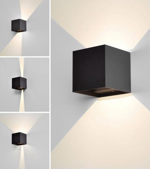 100 Square LED Tovejsdæmpende væglampe HR60432-LED 100 Square LED Tovejsdæmpende væglampe HR60432-LED