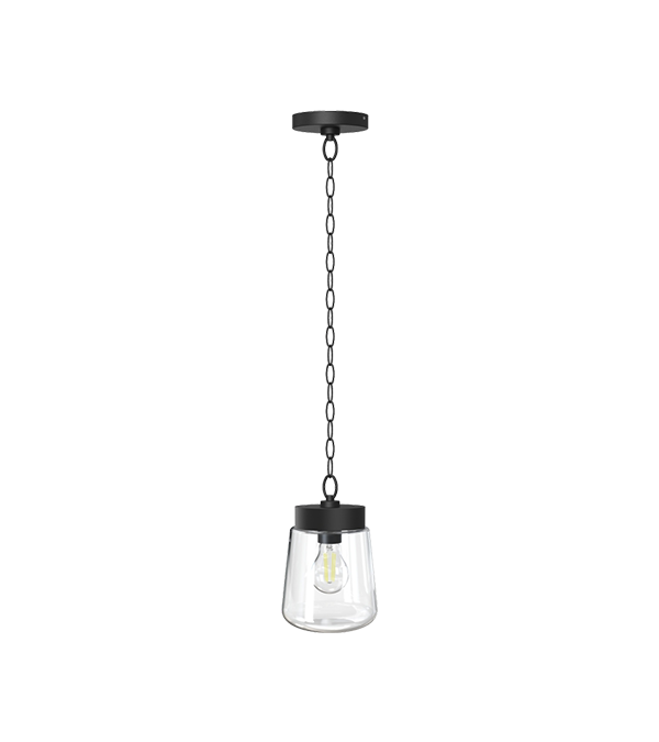Plastlysekrone i glas med fladt loft HR60776 Plastlysekrone i glas med fladt loft HR60776