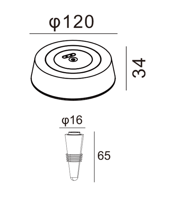Flad vinflaske opladningslampe HR95055 Flad vinflaske opladningslampe HR95055