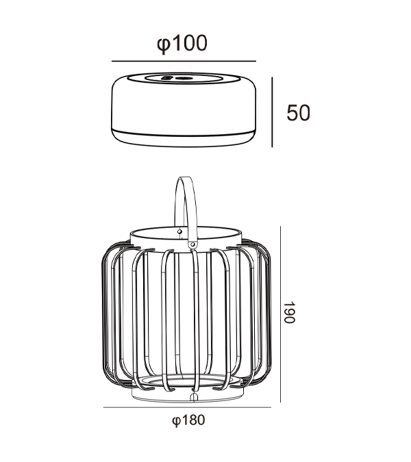Hul lanterne opladningslampe HR95016 Hul lanterne opladningslampe HR95016