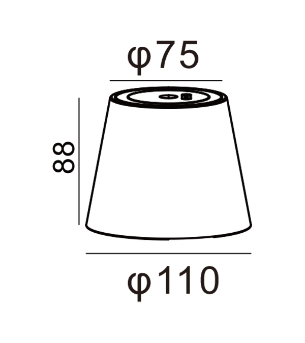 Lampeskærm genopladelig lampe HR95041 Lampeskærm genopladelig lampe HR95041