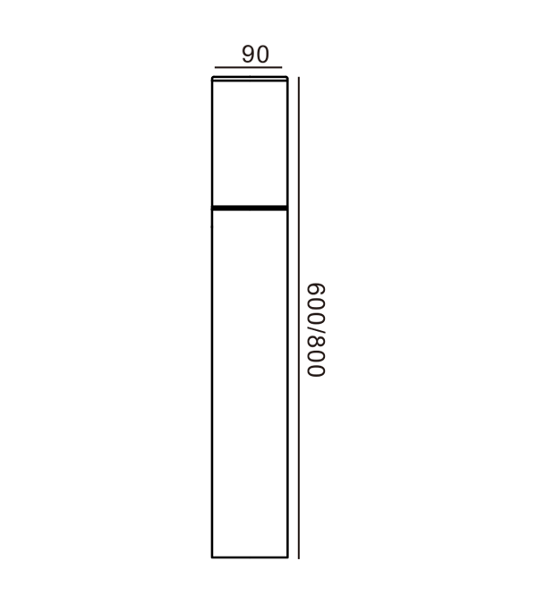 Smoky Grey Cylindrical Garden Lights HR60465-600 Smoky Grey Cylindrical Garden Lights HR60465-600