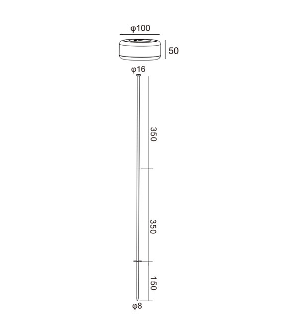 400 High Black Body genopladeligt lys HR95004-400 400 High Black Body genopladeligt lys HR95004-400