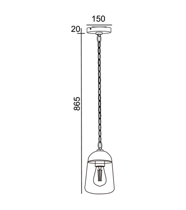 Fladloftsglaslysekrone HR60114 Fladloftsglaslysekrone HR60114