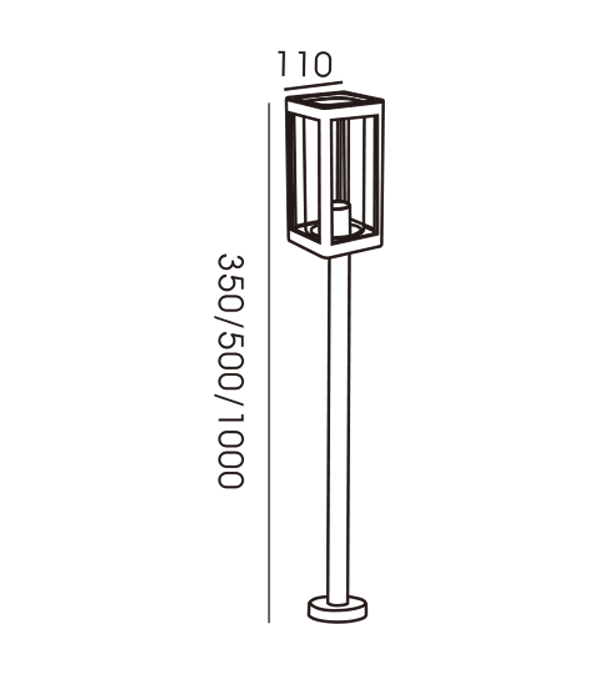 110 Glasbeklædt havelys HR60122-350 110 Glasbeklædt havelys HR60122-350