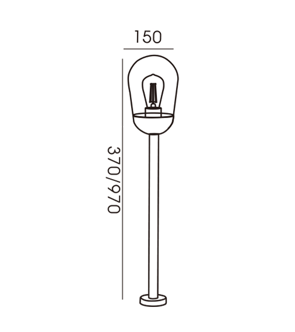 150 rakethoved glasbeklædt havelygter HR60111-370 150 rakethoved glasbeklædt havelygter HR60111-370