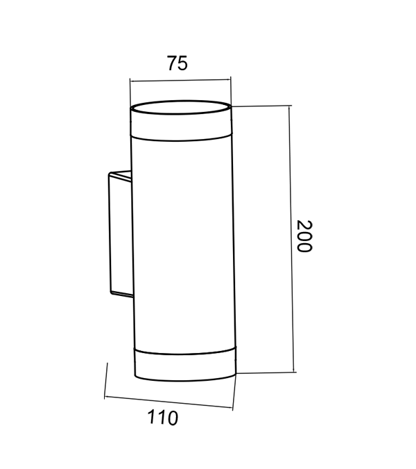 75LED rød væglampe HR60276-ZGB 75LED rød væglampe HR60276-ZGB