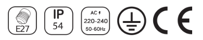 100 Square LED Tovejsdæmpende væglampe HR60432-LED