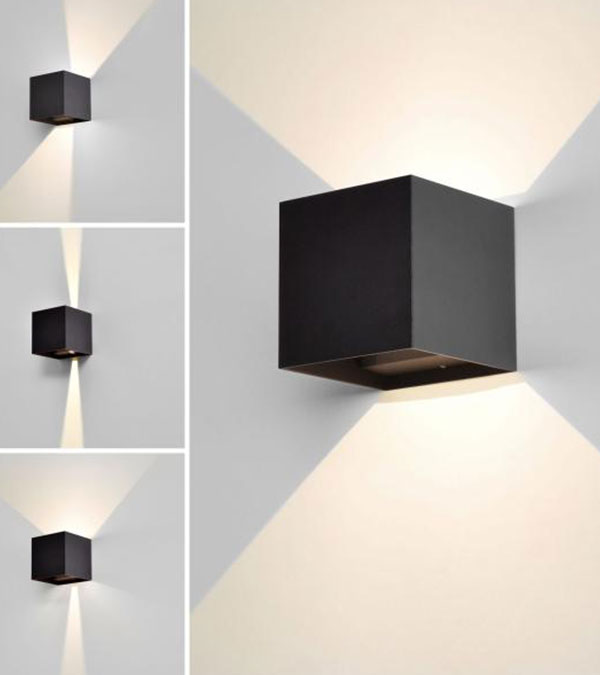 100 Square LED Tovejsdæmpende væglampe HR60432-LED 100 Square LED Tovejsdæmpende væglampe HR60432-LED