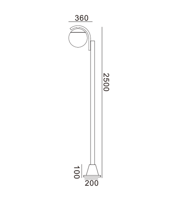 Enkelthoved rund glashavelampe HR60692 Enkelthoved rund glashavelampe HR60692