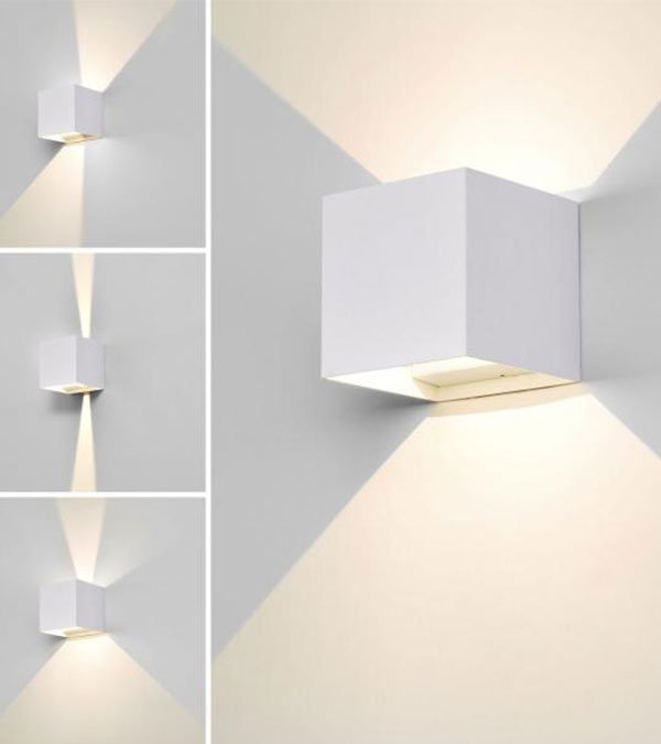 100 Square LED Tovejsdæmpende væglampe HR60432-LED 100 Square LED Tovejsdæmpende væglampe HR60432-LED